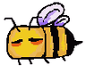 pixel art of a cute bee